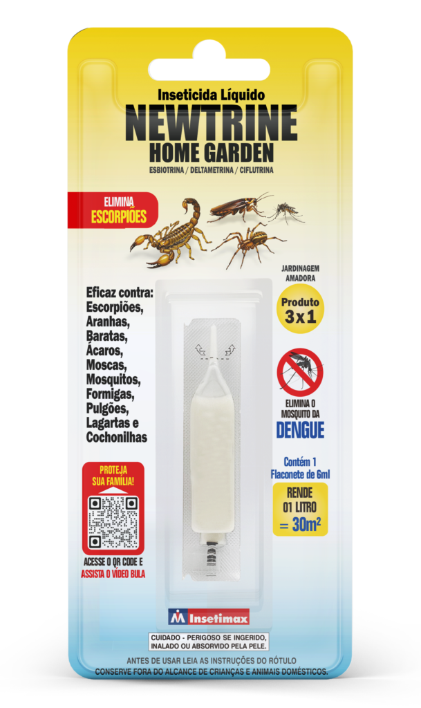 Newtrine Home Garden cartela com 1 flaconete de 6ml - elimina escorpiões