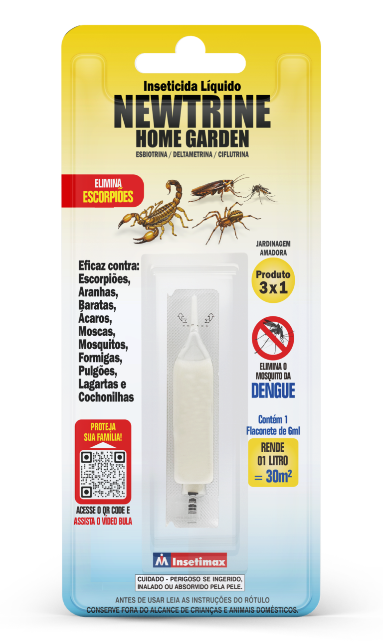 Newtrine Home Garden cartela com 1 flaconete de 6ml - elimina escorpiões
