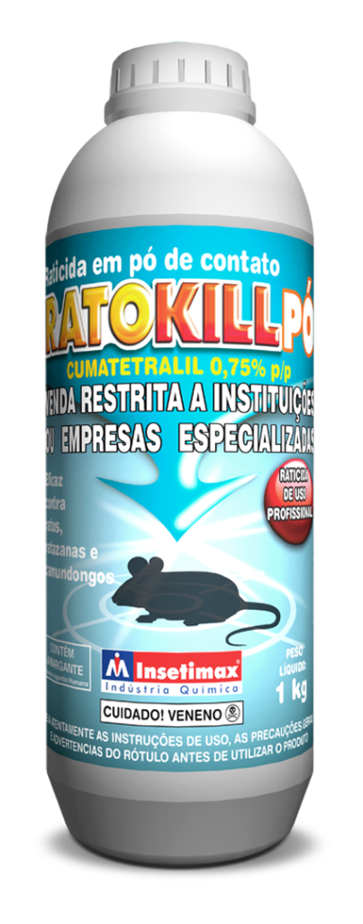 Ratokill Pó garrafa de 1kg - raticida de uso profissional
