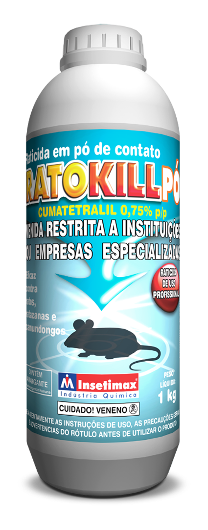 Ratokill Pó garrafa de 1kg - raticida de uso profissional